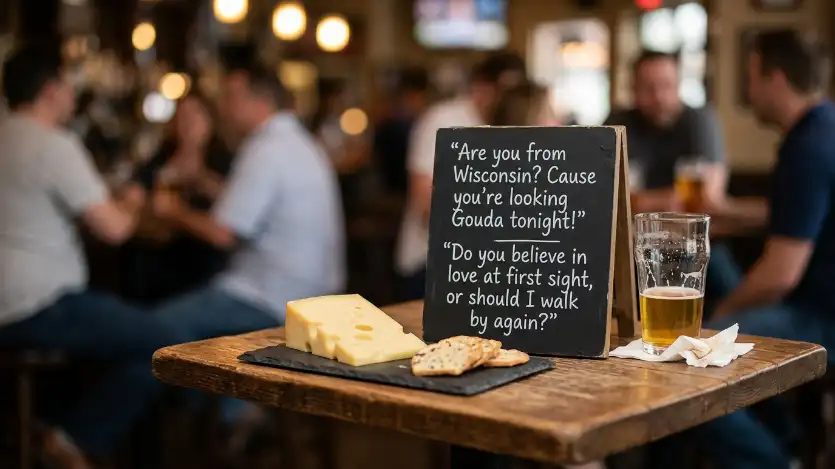cheesy pick up lines for men image