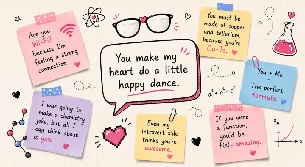 cute nerdy pick up lines image