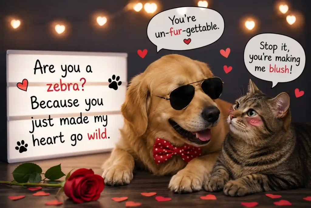 flirty animal pick up lines image