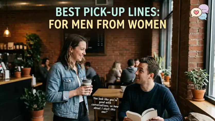 pick up lines for men from women image