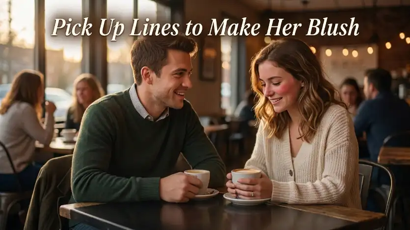 pick up lines to make her blush image