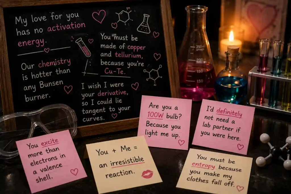 science pick up lines dirty image