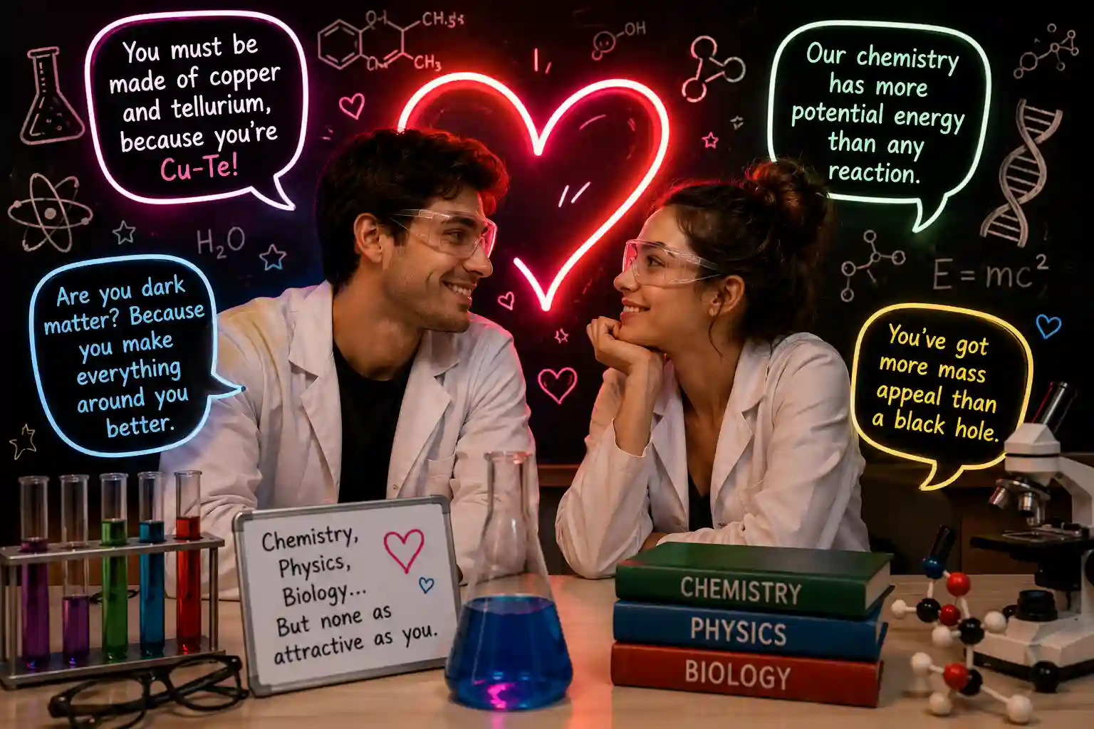 science pick up lines image