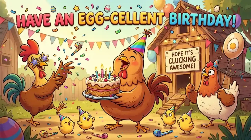 8. Chicken Birthday Puns
