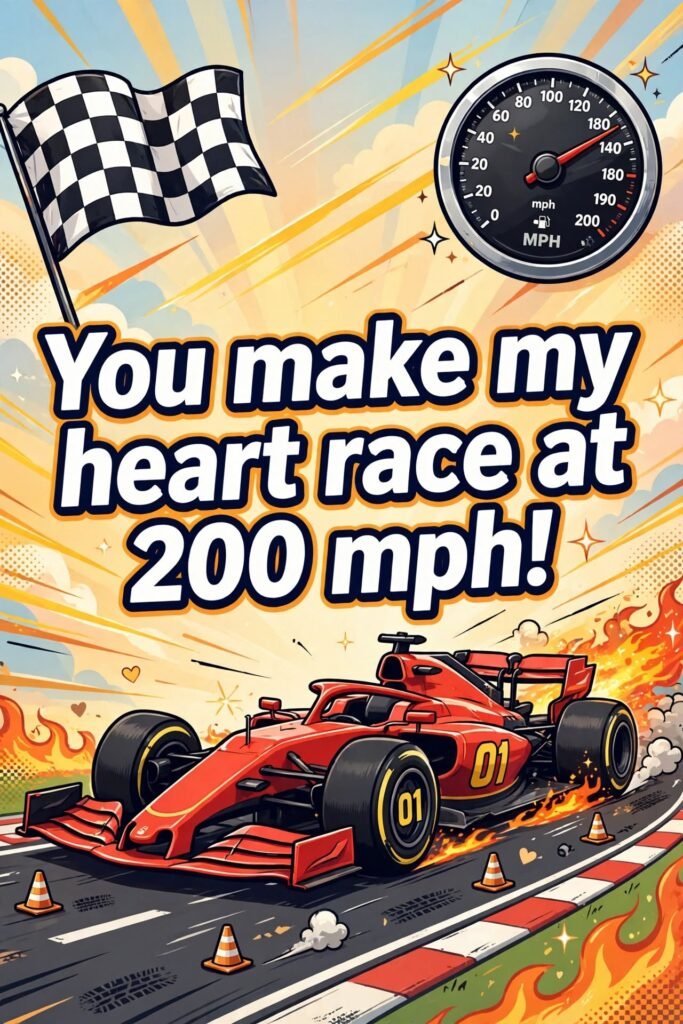 9. Racing and Fast Car Pick Up Lines