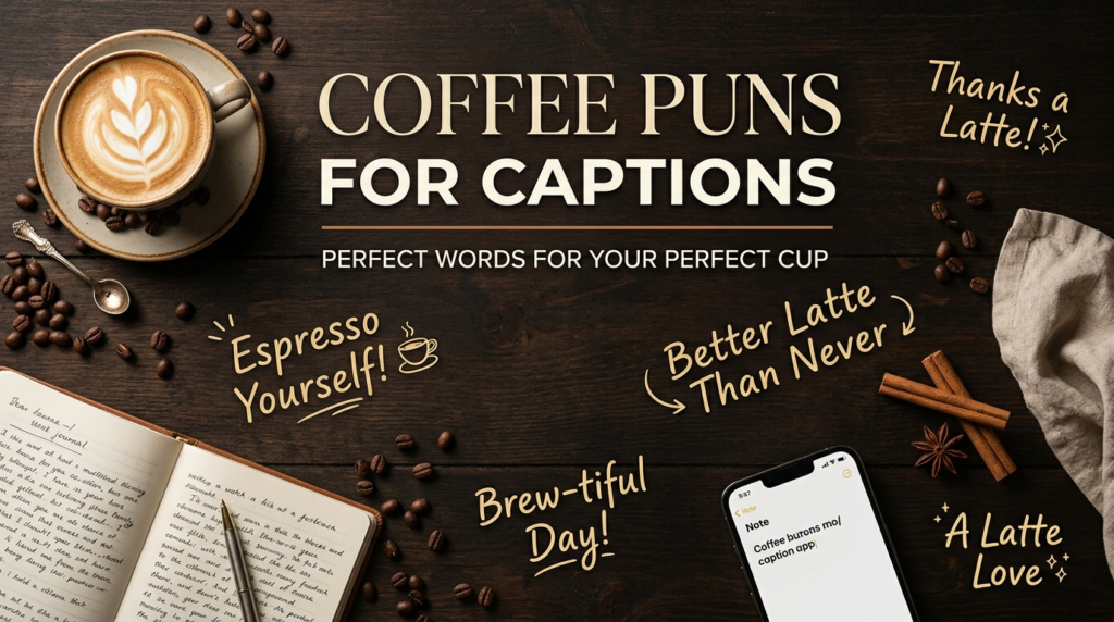 Coffee Puns for Captions