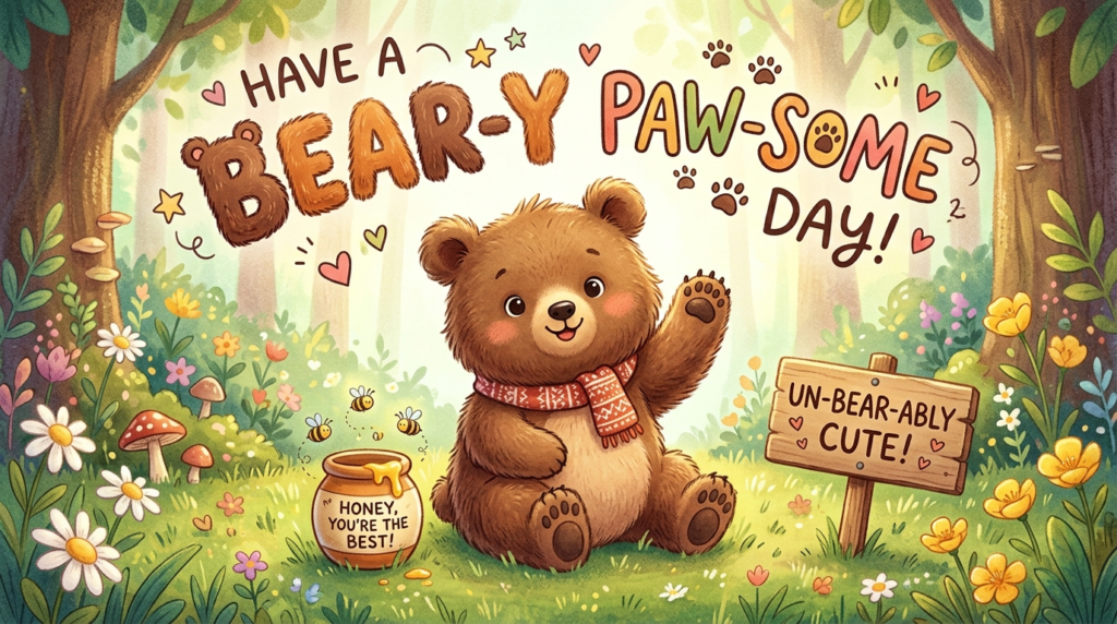 2. Cute Bear Puns