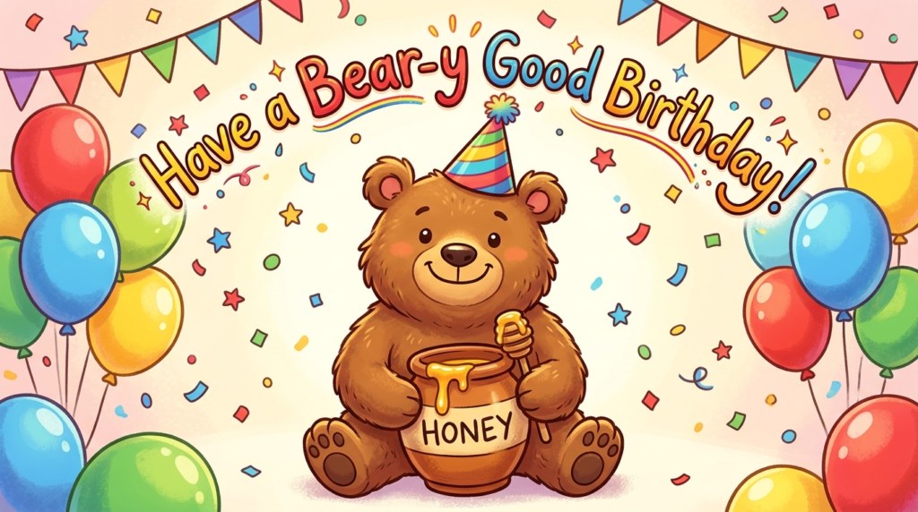 7. Bear Birthday Puns