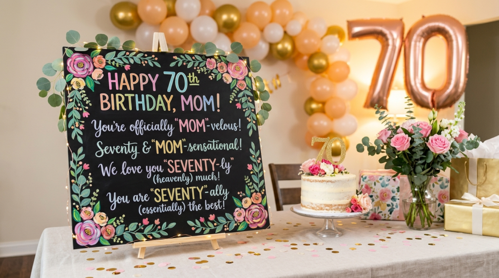 5. 70th Birthday Puns for Mom