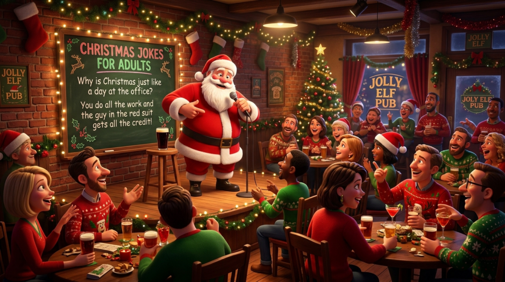 8. Christmas Jokes for Adults