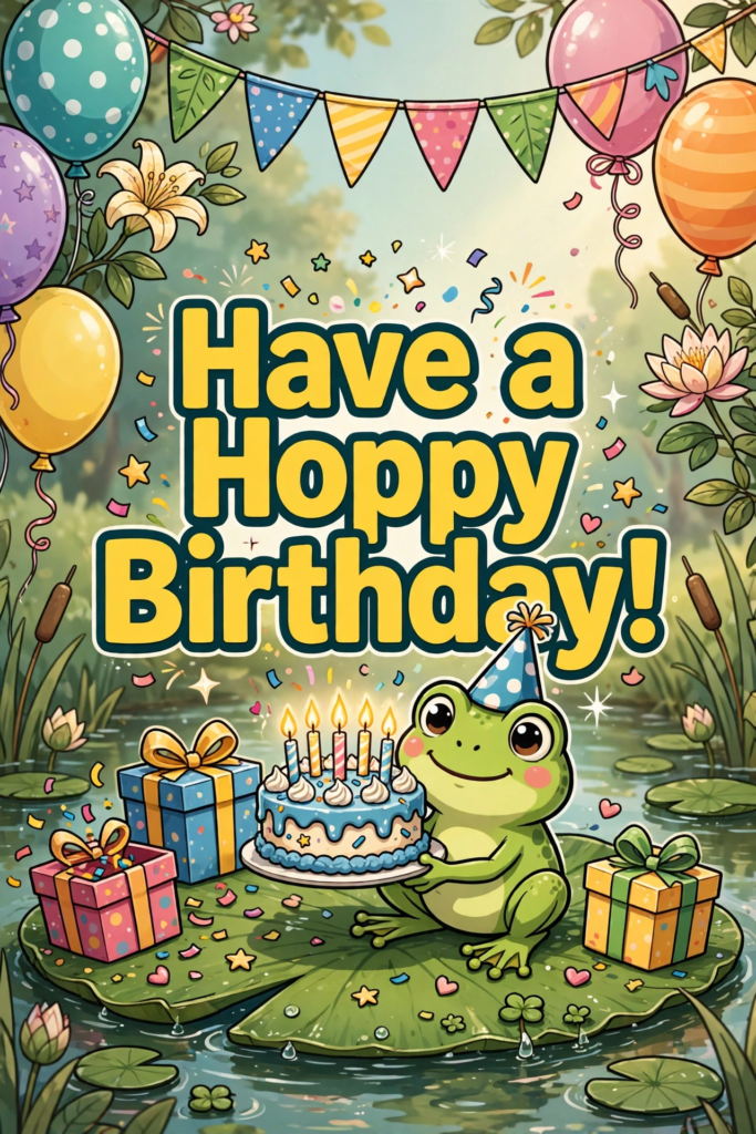 8. Frog Birthday Puns